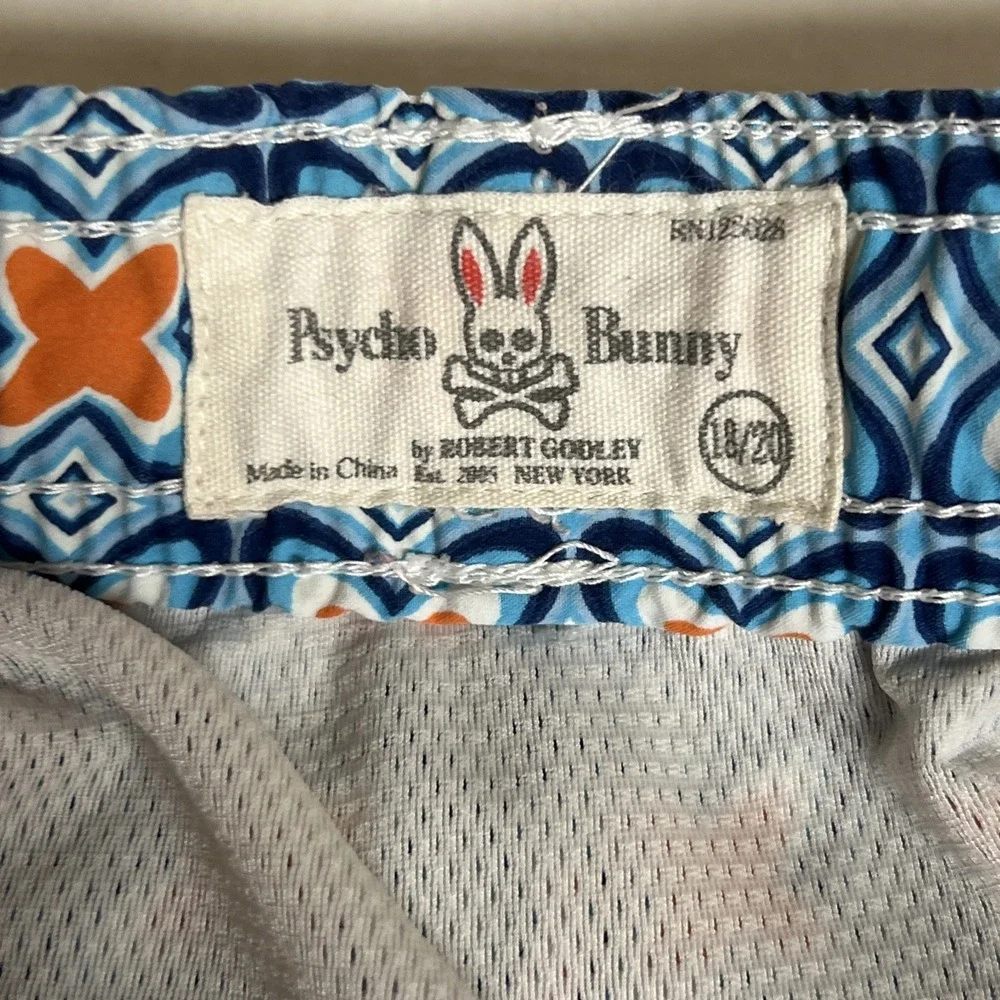 Psycho Bunny Boys‎ Swim Trunks, multicolor, 18/20 EUC